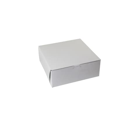 Boxit Boxit 10"x10"x4" White Lock Corner Bakery Box, PK100 10104B-261
